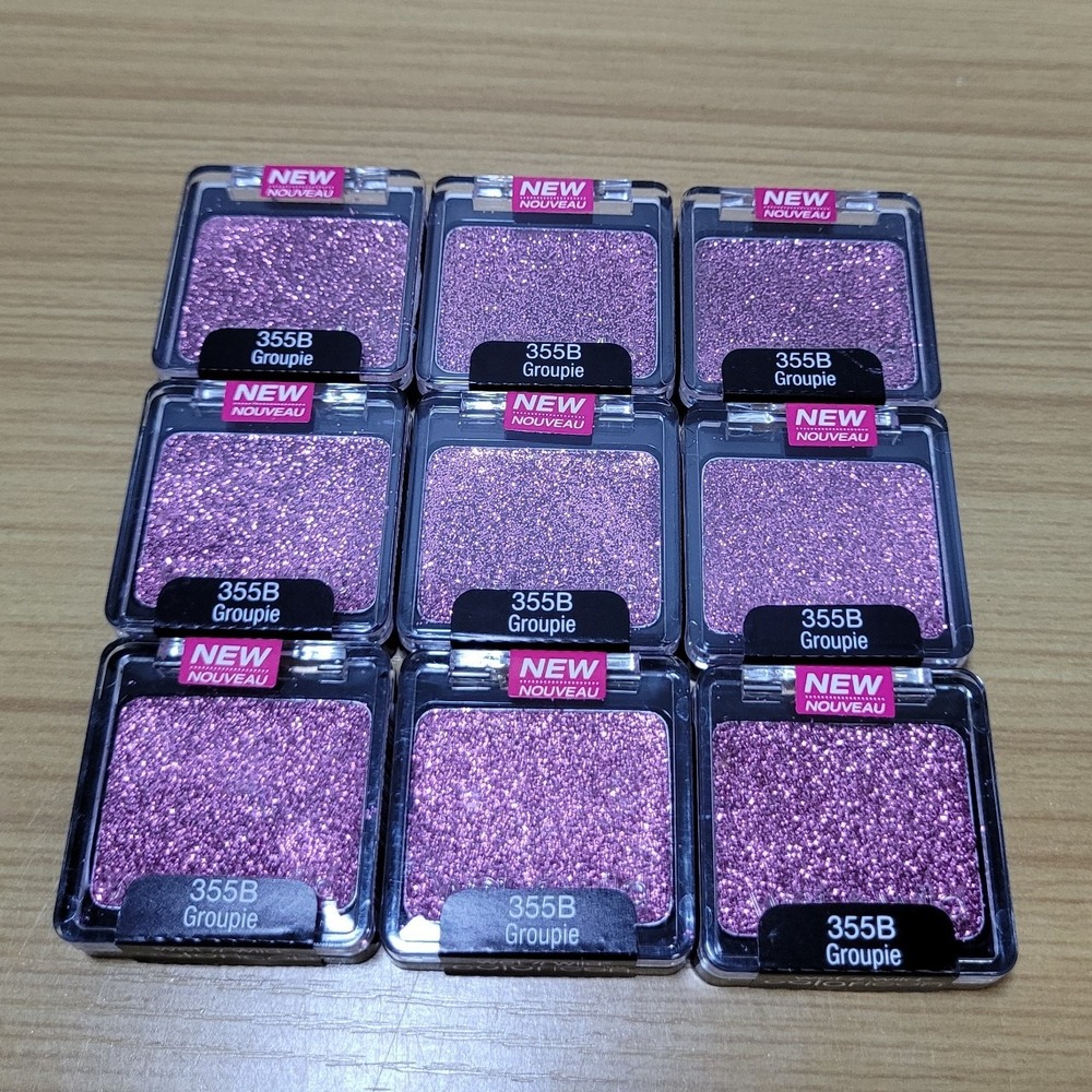 Wet n Wild Color Icon Glitter Single Eyeshadow Groupie 355B (9 pcs)